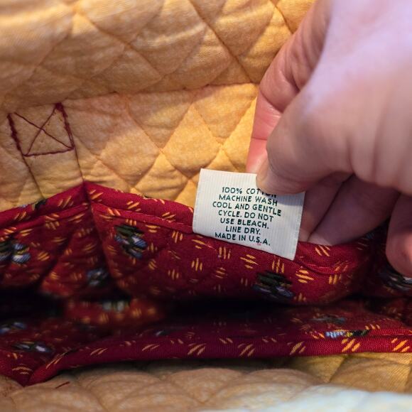 Vintage Vera Bradley Red Provincial Floral Shoulder Bag Retired Cottagecore READ - Picture 12 of 16